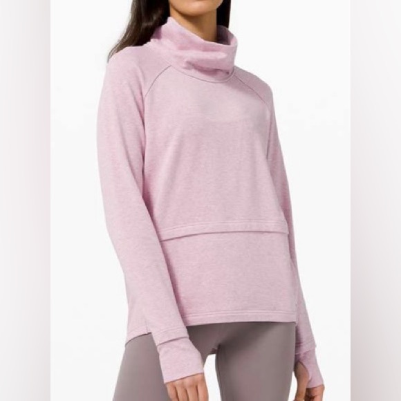 lululemon athletica Tops - NWOT Lululemon Find Your Unwind Pullover Heathered Pink Taupe size 12